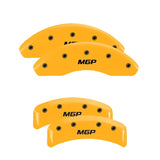 MGP 4 Caliper Covers Engraved Front & Rear MGP Black finish silver ch - 37007SMGPBK