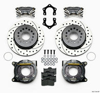 Wilwood Forged Dynalite P/S P-B Kit Drilled Polished Mopar/Dana 2.36in Off w/Snap Ring Brng - 140-7144-DP