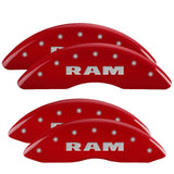 MGP 4 Caliper Covers Engraved Front & Rear RAM Red finish silver ch - 12124SRAMRD