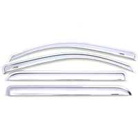 AVS 07-18 Jeep Patriot Ventvisor Outside Mount Front & Rear Window Deflectors 4pc - Chrome - 684359