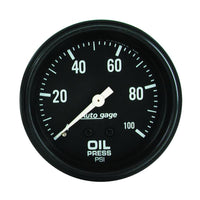 Autometer AutoGage 2-5/8in Mechanical Black 0-100 PSI Oil Pressure Gauge - 2312