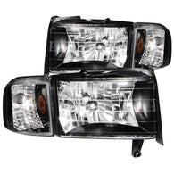 ANZO 1994-2001 Dodge Ram Crystal Headlights Black - 111067
