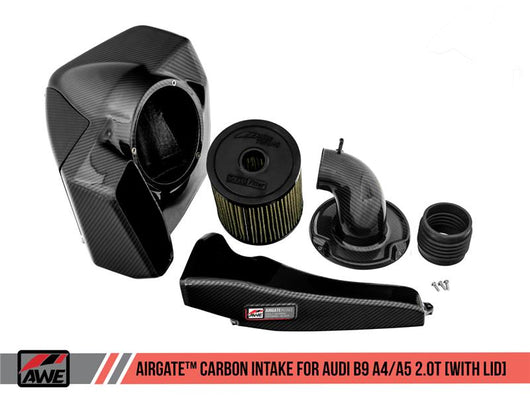AWE Tuning Audi B9 A4/A5 2.0T Quattro Carbon Fiber AirGate Intake w/ Lid - 2660-15028