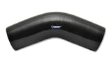 Vibrant 4 Ply Reinforced Silicone Elbow Connector - 4in I.D. - 45 deg. Elbow (BLACK) - 2756