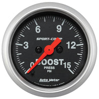 Autometer 2-1/16in 15PSI Boost Digital Stepper Motor Sport-Comp Gauge - 3350