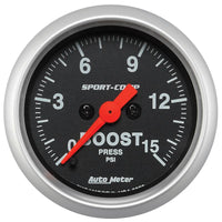 Autometer 2-1/16in 15PSI Boost Digital Stepper Motor Sport-Comp Gauge - 3350