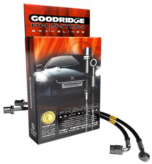 Goodridge 89-05 Mazda Miata All Models Phantom Stainless Steel Brake Lines - 25001BKC