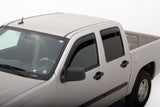 AVS 04-12 Chevy Colorado Crew Cab Ventvisor In-Channel Front & Rear Window Deflectors 4pc - Smoke - 194133