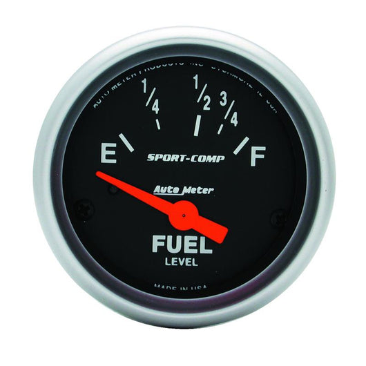 Autometer Sport Comp 52mm 16-158 Ohms Electronic Fuel Level Gauge - 3318