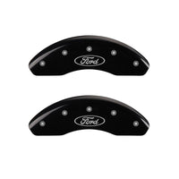 MGP Front set 2 Caliper Covers Engraved Front Oval logo/Ford Black finish silver ch - 10228FFRDBK