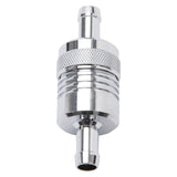 Edelbrock Fuel Filter Aluminum 3In X 01/ 1/8In 3/8In Inlet/Outlet Chrome - 8136