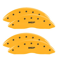 MGP 4 Caliper Covers Engraved Front & Rear MGP Yellow Finish Black Char 2006 Ford F-350 Super Duty - 10056SMGPYL