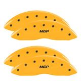 MGP 4 Caliper Covers Engraved Front & Rear MGP Yellow Finish Black Char 2002 Dodge Viper - 12203SMGPYL