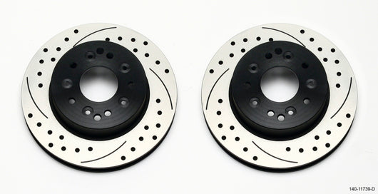 Wilwood Rotor Kit Rear-Drilled 65-82 Corvette C2/C3 (1Pc Rotors) - 140-11739-D
