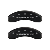 MGP 4 Caliper Covers Engraved Front & Rear Magnum Red finish silver ch - 12088SMGMRD