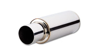 Vibrant TPV Round Muffler (23in Long) with 4in Round Tip Straight Cut - 4in inlet I.D. - 1091
