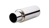 Vibrant TPV Round Muffler (23in Long) with 4in Round Tip Straight Cut - 2.5in inlet I.D. - 1057