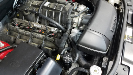 JLT 11-19 Jeep Grand Cherokee 5.7L Passenger Side Oil Separator 3.0 - Black Anodized - 3066P-B