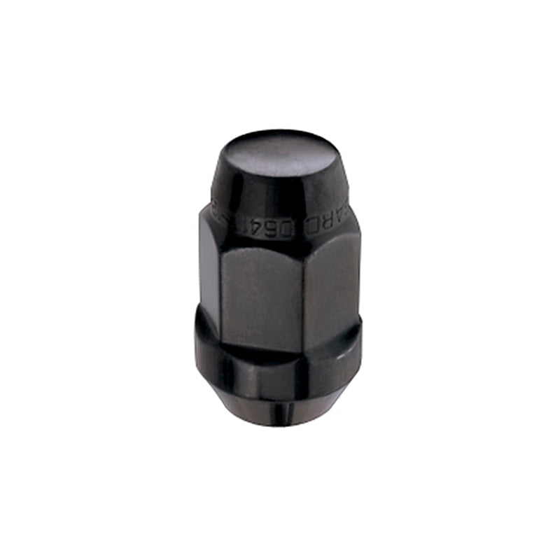 McGard Hex Lug Nut (Cone Seat Bulge Style) 1/2-20 / 3/4 Hex / 1.45in. Length (Box of 144) - Black - 69429