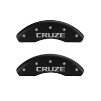 MGP 4 Caliper Covers Engraved Front & Rear Block/Charger Black finish silver ch - 12162SCHBBK