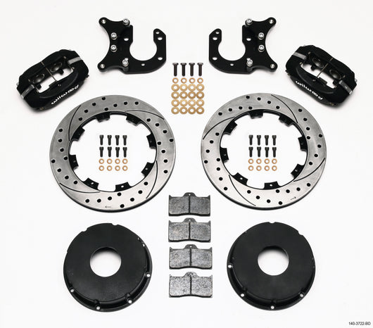 Wilwood Forged Dynalite P/S Rear Kit Drilled Rotor Big Ford 2.36in Offset Currie Blank - 140-3722-BD