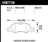 Hawk 2013-2016 Porsche 911 Series Performance Ceramic Front Brake Pads - HB719Z.668