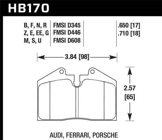 Hawk HPS Street Brake Pads - HB170F.650