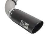 aFe LARGE BORE HD 5in DPF-Back SS Exhaust w/ Black Tip 2016 Nissan Titan 5.0L V8 (td) CC SB - 49-46112-B