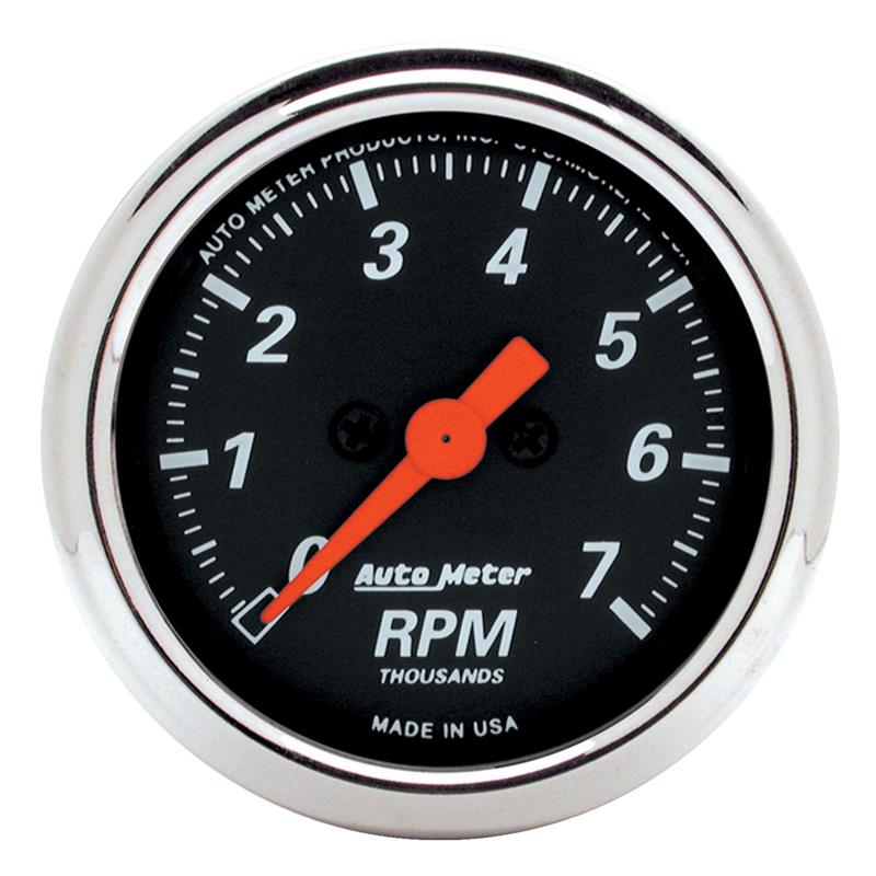 Autometer Designer Black 2-1/16in Electrical 7k RPM Tachometer - 1477