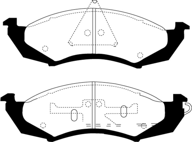 EBC 89-91 Ford Thunderbird 3.8 Ultimax2 Front Brake Pads - UD417