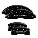MGP 4 Caliper Covers Engraved Front & Rear EDGE/2015 Black finish silver ch - 10242SEDEBK