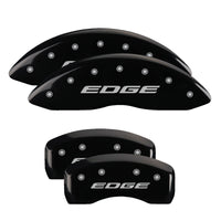 MGP 4 Caliper Covers Engraved Front & Rear EDGE/2015 Black finish silver ch - 10241SEDEBK