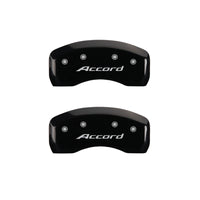 MGP 4 Caliper Covers Engraved Front Accord Engraved Rear Accord Black finish silver ch - 20214SACCBK