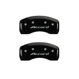 MGP 4 Caliper Covers Engraved Front Accord Engraved Rear Accord Black finish silver ch - 20219SACCBK
