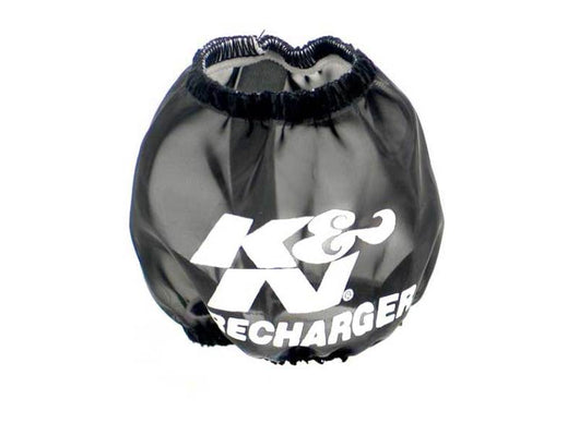 K&N Universal Precharger Round Tapered Air Filter Wrap Black 3in Base ID x 2in Top ID x 3in H - 22-8028PK