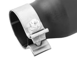 aFe MACH Force-XP 409 SS Single Wall Universal Clamp On Exhaust Tip - Black - 49T25354-B06