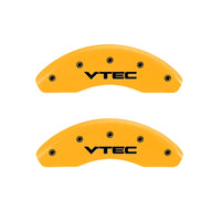 MGP 2 Caliper Covers Engraved Front Vtech Yellow Finish Black Characters 2009 Honda Civic - 20143FVTCYL