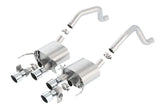 Borla 15 Chevy Corvette C7 ZO6 6.2L w/o AFM w/ NPP ATAK Quad RD RL IC Tips Center Rear Exit Exh - 11903