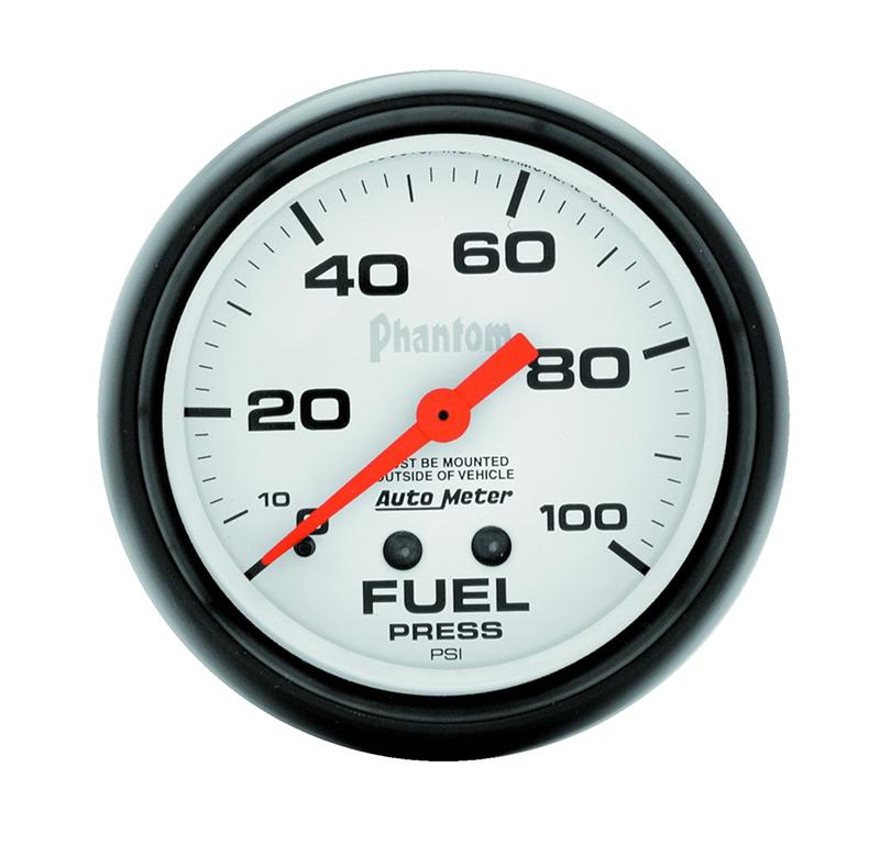 Autometer Phantom 66.7mm 0-100 PSI Mechanical Fuel Pressure Gauge - 5812