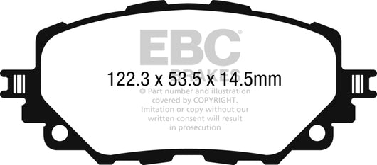 EBC 2016+ Fiat 124 Spider 1.4L Turbo Greenstuff Front Brake Pads - DP22263