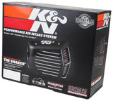 K&N Street Metal Intake System for 01-16 Harley Davidson Softail/Dyna - Shaker Black - RK-3950