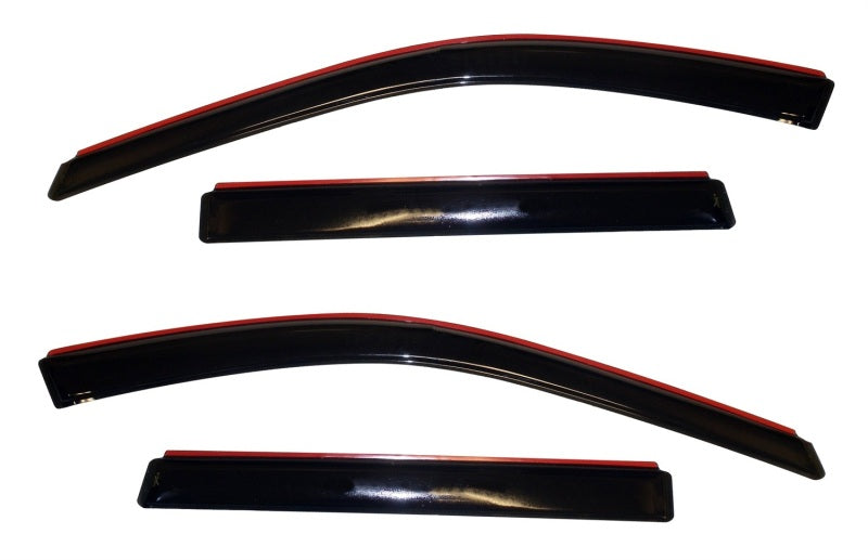 AVS 11-18 Jeep Grand Cherokee Ventvisor In-Channel Front & Rear Window Deflectors 4pc - Smoke - 194252