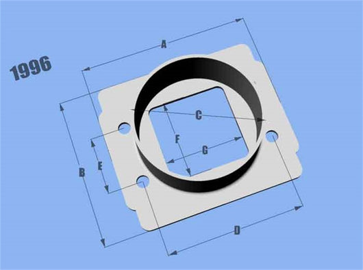 Vibrant MAF SenAdapter Plate Toyota w/ Bosch MAF Sensuse w/ 3in ID filteronly - 1996