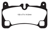 EBC 08 Porsche Cayenne 4.8 Turbo Yellowstuff Rear Brake Pads - DP41836R