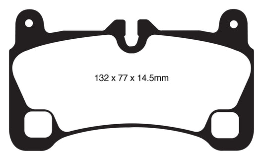 EBC 08 Porsche Cayenne 4.8 Turbo Yellowstuff Rear Brake Pads - DP41836R