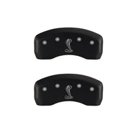 MGP 4 Caliper Covers Engraved Front & Rear Tiffany Snake Red finish silver ch - 10017SSNKRD