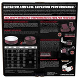 K&N 14in Red Custom Air Cleaner Assembly - 5.125in ID x 14in OD x 2.75in H x 1.25in Drop Base - 60-1280