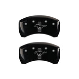 MGP Rear set 2 Caliper Covers Engraved Rear 2015/Bar & Pony Black finish silver ch - 10010RMB2BK
