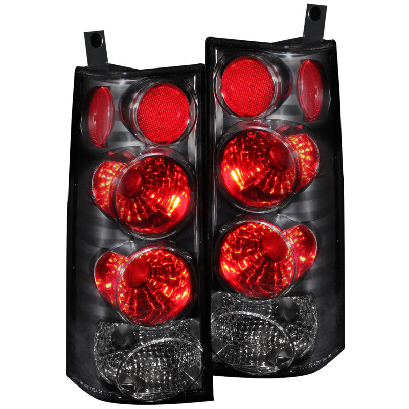 ANZO 2003-2015 Chevrolet Express Taillights Black - 211090
