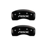MGP 4 Caliper Covers Engraved Front Acura Engraved Rear RSX Black finish silver ch - 39003SRSXBK